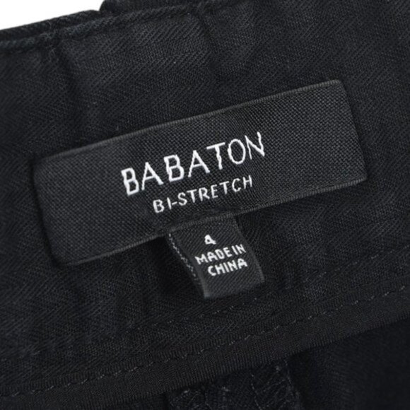 Aritzia Babaton Black Bi Stretch Ellis Low Rise Slim Leg  Ankle Size 4 - Picture 6 of 10